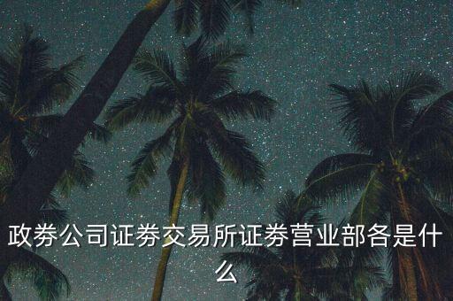 股票的營業(yè)部是什么，股票開戶填寫銀行營業(yè)部填什么