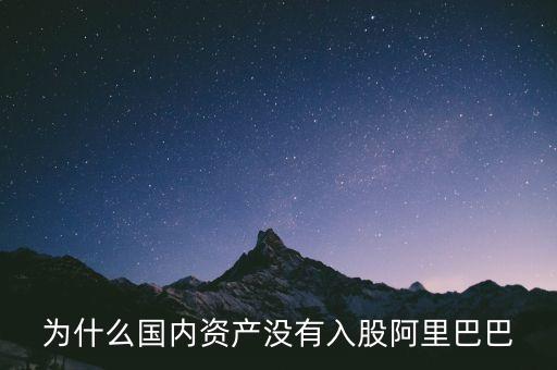 什么國(guó)家沒(méi)有阿里，為什么國(guó)內(nèi)資產(chǎn)沒(méi)有入股阿里巴巴