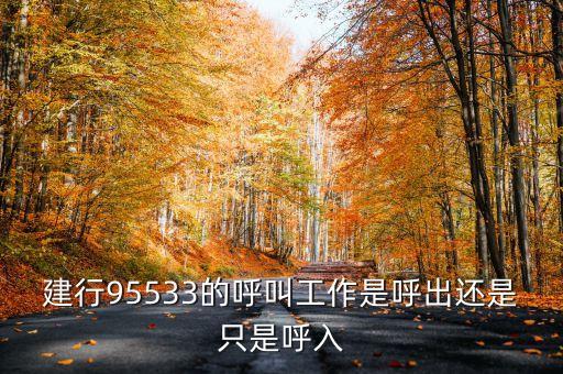 建行95533起什么作用，建行95533的呼叫工作是呼出還是只是呼入