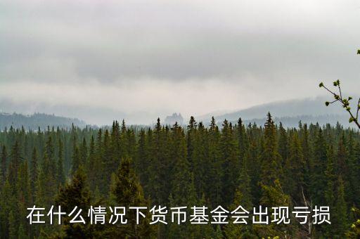 什么情況下貨幣基金會(huì)虧損，請(qǐng)問(wèn)貨幣基金什么情況下會(huì)出現(xiàn)虧損說(shuō)得簡(jiǎn)單一點(diǎn)噢