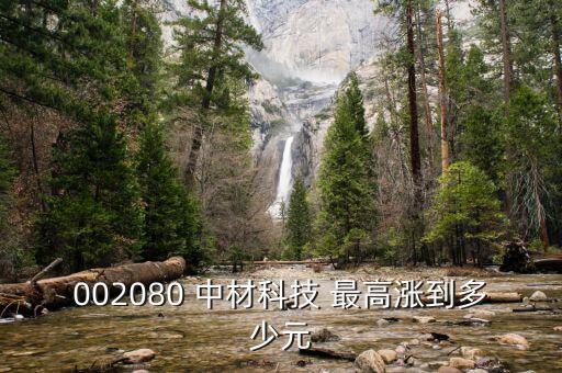 002080 中材科技 最高漲到多少元