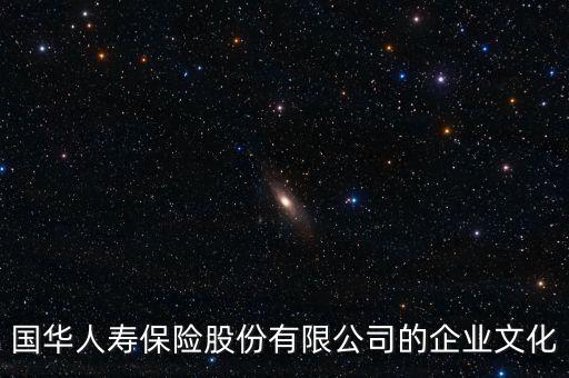 國(guó)華人壽保險(xiǎn)股份有限公司的企業(yè)文化