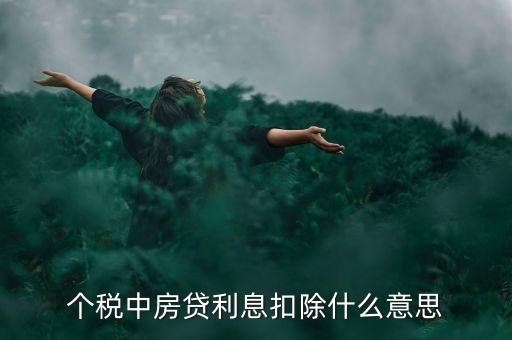房貸利息抵扣個(gè)稅什么意思，個(gè)稅中房貸利息扣除什么意思