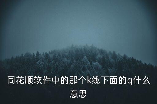 同花順軟件中的那個k線下面的q什么意思