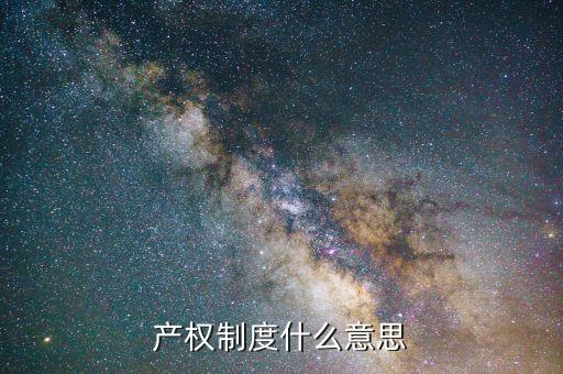 什么是產(chǎn)權(quán)制度，現(xiàn)代產(chǎn)權(quán)制度意思是什么