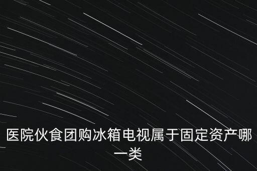 醫(yī)院伙食團(tuán)購(gòu)冰箱電視屬于固定資產(chǎn)哪一類