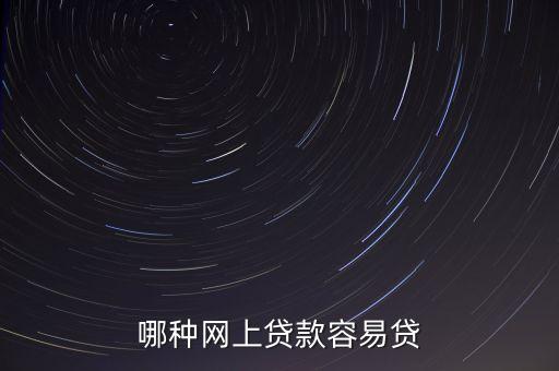 哪種網(wǎng)上貸款容易貸