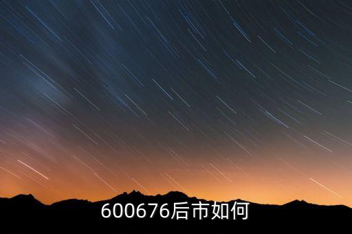 600676后市如何