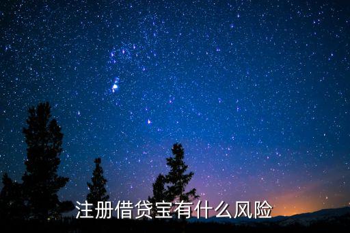 注冊借貸寶有什么風險