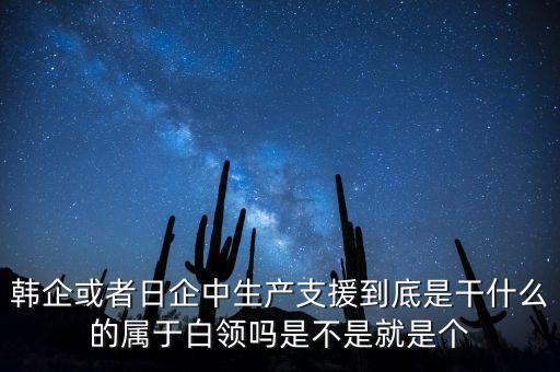 韓企或者日企中生產(chǎn)支援到底是干什么的屬于白領(lǐng)嗎是不是就是個(gè)