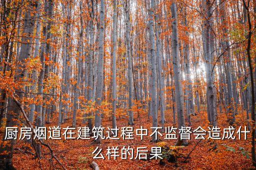 廚房煙道在建筑過程中不監(jiān)督會(huì)造成什么樣的后果