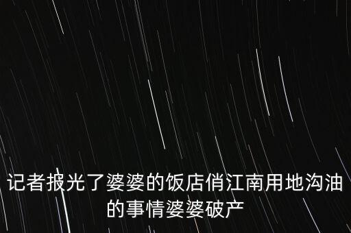 俏江南為什么破產(chǎn)，記者報(bào)光了婆婆的飯店俏江南用地溝油的事情婆婆破產(chǎn)