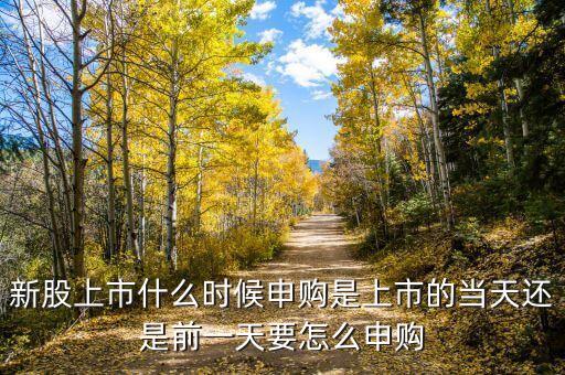 新股上市什么時候申購是上市的當(dāng)天還是前一天要怎么申購
