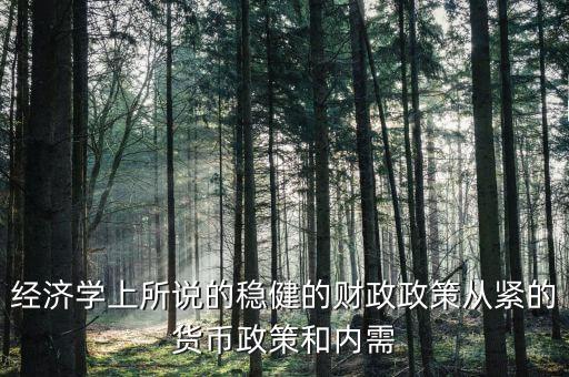 經濟學上所說的穩(wěn)健的財政政策從緊的貨幣政策和內需