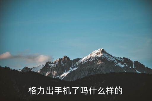 格力出手機(jī)了嗎什么樣的