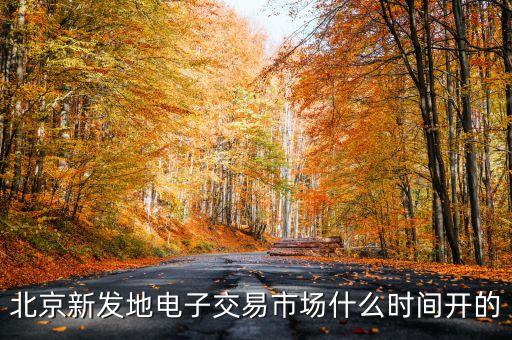 北京新發(fā)地電子交易市場什么時間開的