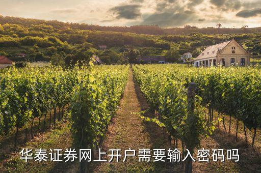 華泰證券網上開戶需要輸入密碼嗎