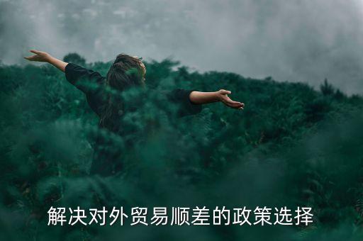 解決對外貿(mào)易順差的政策選擇