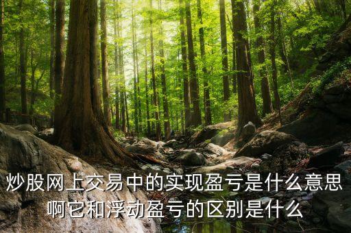 什么是實(shí)現(xiàn)盈虧，股票里的實(shí)現(xiàn)盈虧是什么意思