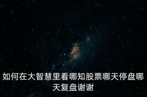 大智慧股票什么時(shí)候復(fù)牌，大智慧股票估計(jì)甚么時(shí)候能復(fù)牌
