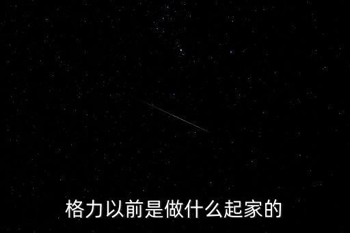 格力做什么起家的，電器企業(yè)的起家行當(dāng)