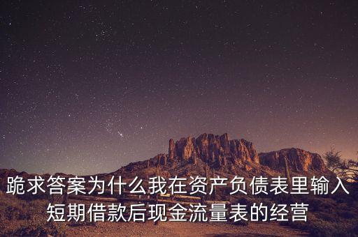 取得借款收到的現(xiàn)金為什么是負(fù)值，跪求答案為什么我在資產(chǎn)負(fù)債表里輸入短期借款后現(xiàn)金流量表的經(jīng)營(yíng)