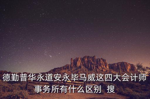 德勤普華永道安永畢馬威這四大會計師事務(wù)所有什么區(qū)別  搜