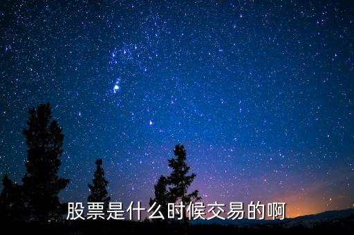 股票是什么時(shí)候交易的啊
