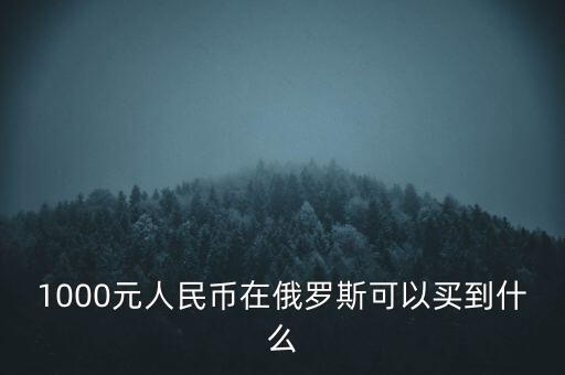1000盧布在俄羅斯能買什么，1000元人民幣在俄羅斯可以買到什么