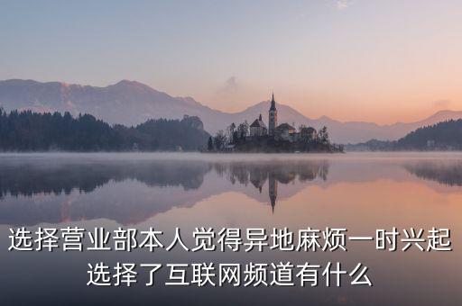 選擇營(yíng)業(yè)部本人覺得異地麻煩一時(shí)興起選擇了互聯(lián)網(wǎng)頻道有什么
