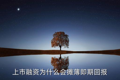 上市融資為什么會攤薄即期回報