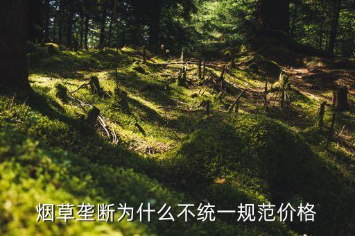 煙草壟斷為什么不統(tǒng)一規(guī)范價(jià)格