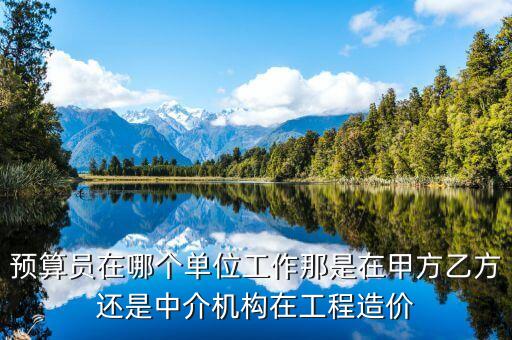 預(yù)算員屬于什么部門，造價員和概預(yù)算員的職位定義是什么