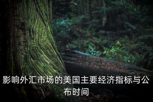 影響外匯市場(chǎng)的美國(guó)主要經(jīng)濟(jì)指標(biāo)與公布時(shí)間