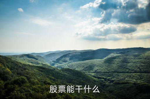 股票干什么的，股票是干嘛的