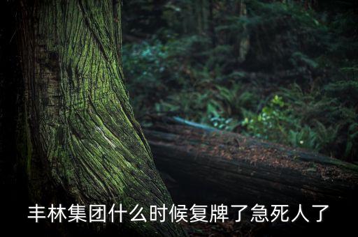 豐林集團(tuán)什么時候復(fù)牌了急死人了