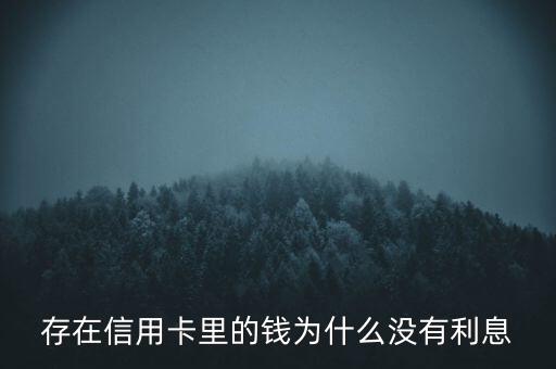 信用卡為什么沒有利息，請(qǐng)問信用卡存款為什么沒有利息