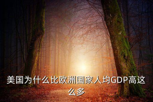 美國(guó)為什么比歐洲國(guó)家人均GDP高這么多