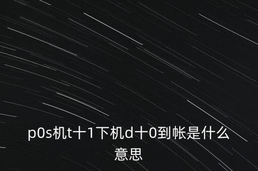 什么叫d1到賬，pos機(jī)交易密碼d1什么意思