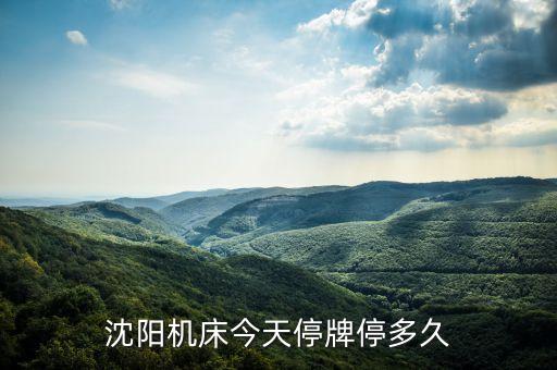 沈陽(yáng)機(jī)床今天停牌停多久