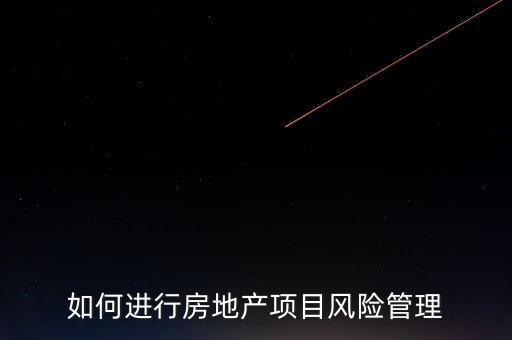 如何進(jìn)行房地產(chǎn)項(xiàng)目風(fēng)險(xiǎn)管理