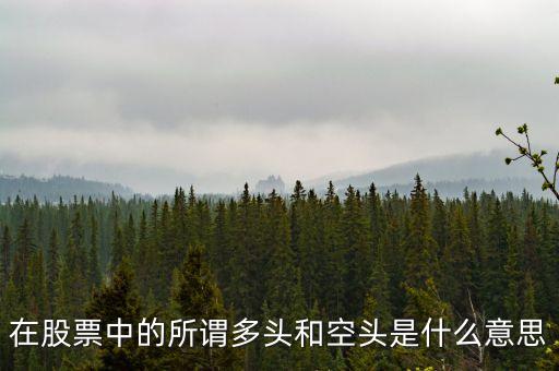 股票的空頭是什么意思，請問股市中提到的空頭的意思是什么