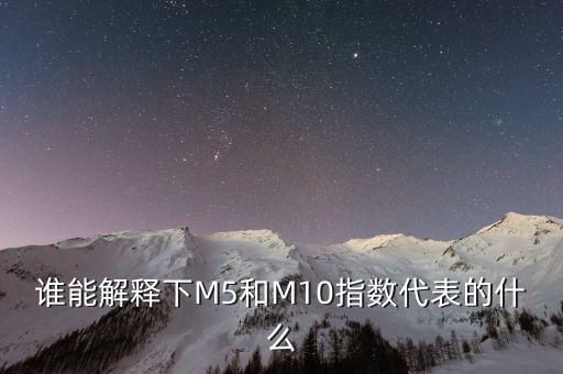 誰能解釋下M5和M10指數(shù)代表的什么