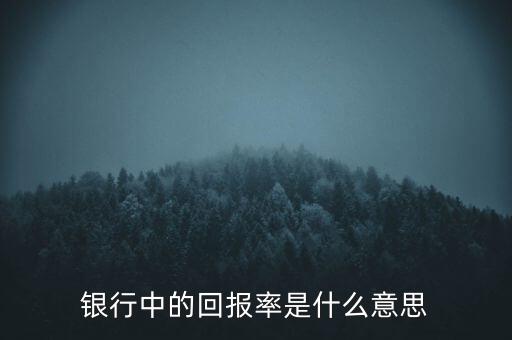 什么是銀行貸款回報(bào)，去銀行做回報(bào)是指