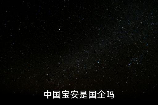 中國寶安屬于什么概念，中國寶安是國企嗎