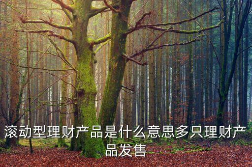 什么是滾動(dòng)型理財(cái)產(chǎn)品，滾動(dòng)型理財(cái)產(chǎn)品是什么意思多只理財(cái)產(chǎn)品發(fā)售