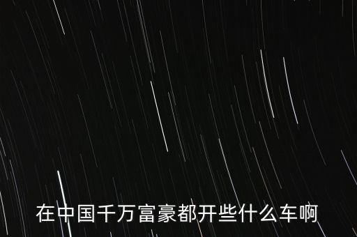 在中國(guó)千萬富豪都開些什么車啊