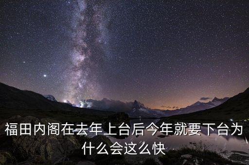 王金富為什么離開福田，福田內(nèi)閣在去年上臺后今年就要下臺為什么會這么快