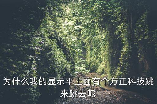 為什么我的顯示平上面有個(gè)方正科技跳來(lái)跳去呢