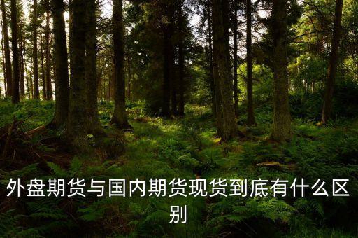外盤(pán)期貨與國(guó)內(nèi)期貨現(xiàn)貨到底有什么區(qū)別